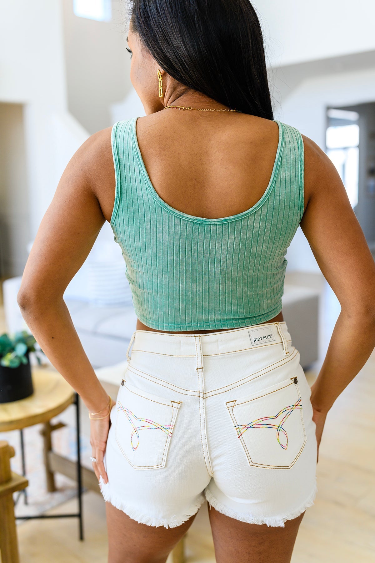 Get On My Level Cropped Cami in Mint - Shop All Around Divas