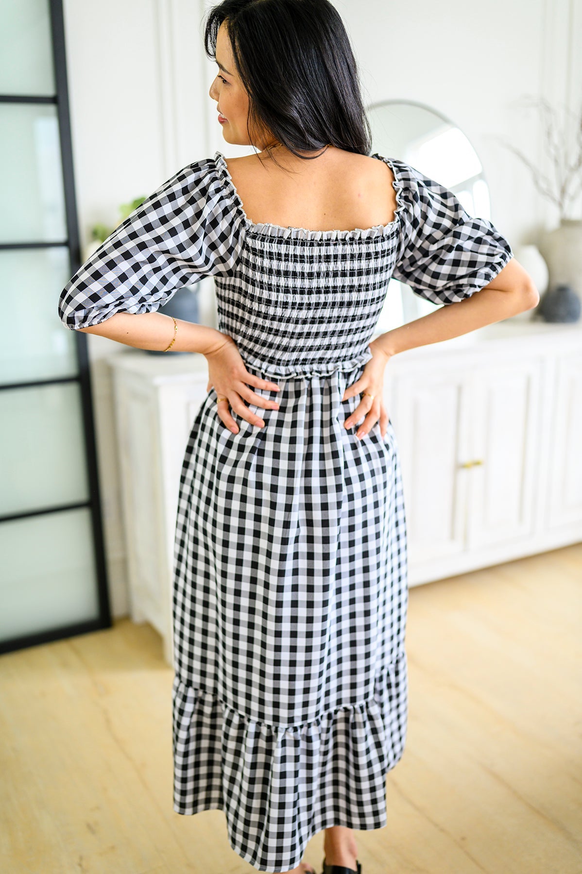 Greenville Gingham Midi Dress - Shop All Around Divas