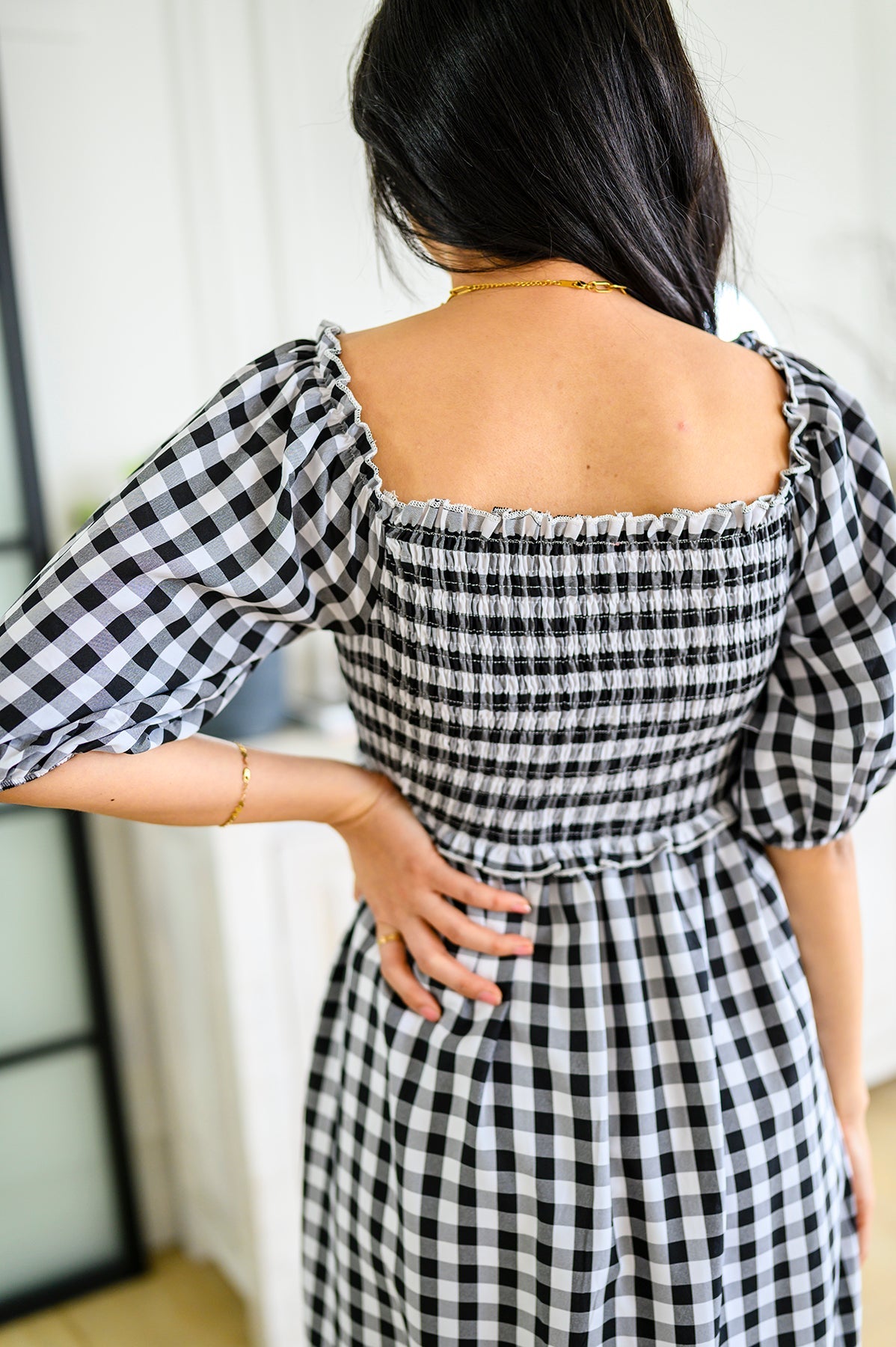 Greenville Gingham Midi Dress - Shop All Around Divas