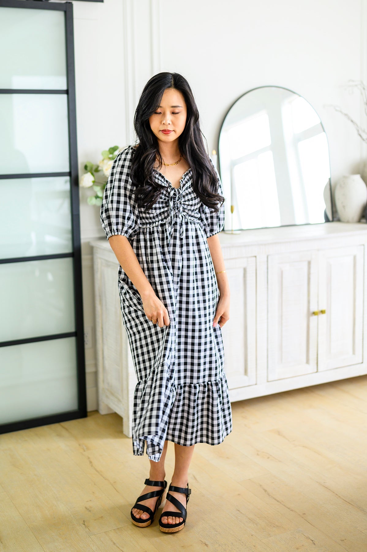 Greenville Gingham Midi Dress - Shop All Around Divas