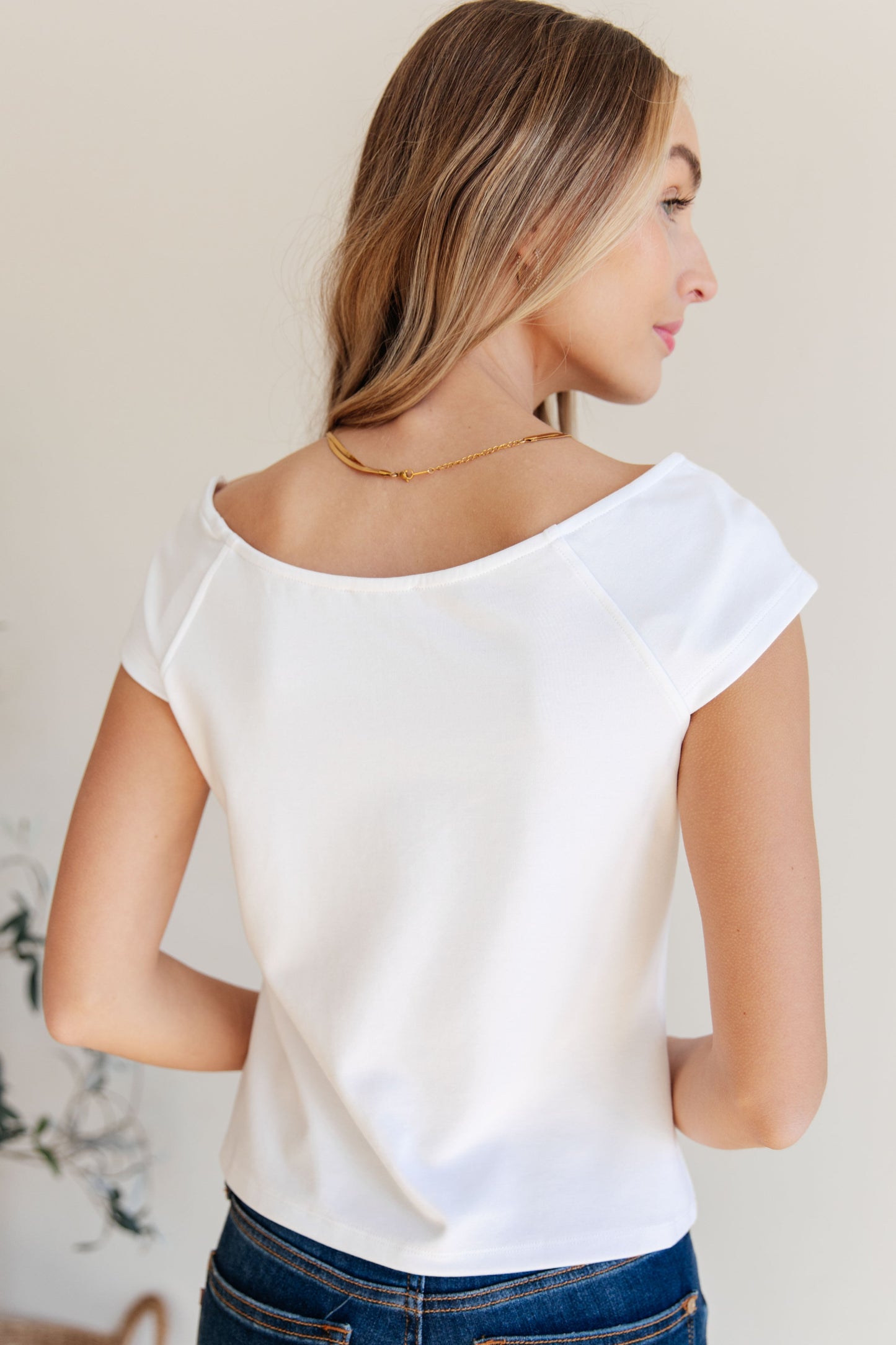 Here I Am For the First Time Top in White - Shop All Around Divas
