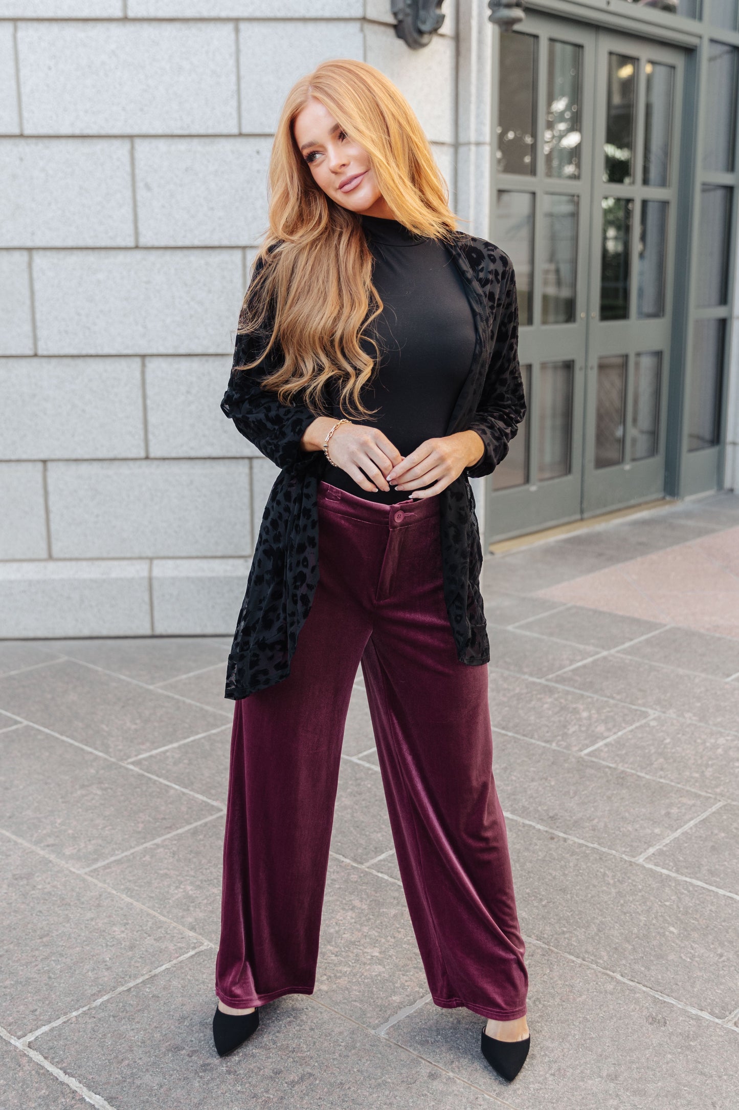 High Society Velvet Wide Leg Trousers - Shop All Around Divas