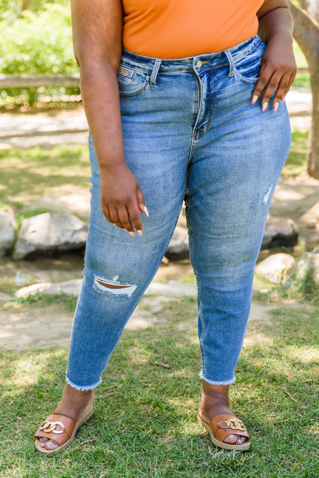 Howdy Embroidery Boyfriend Jeans - JUDY BLUE - Shop All Around Divas