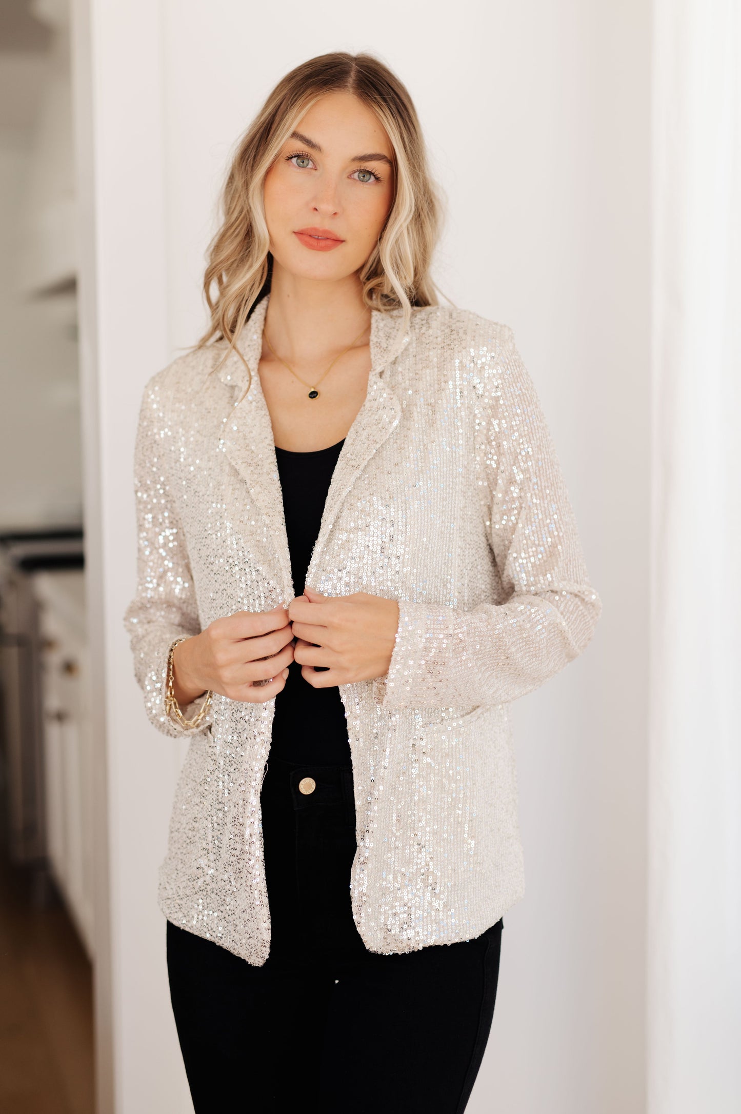 I Know You're Busy Sequin Blazer - Shop All Around Divas