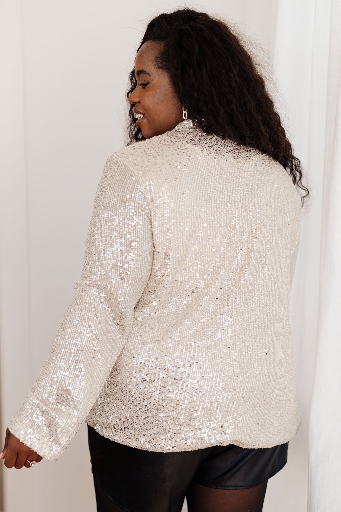 I Know You're Busy Sequin Blazer - Shop All Around Divas