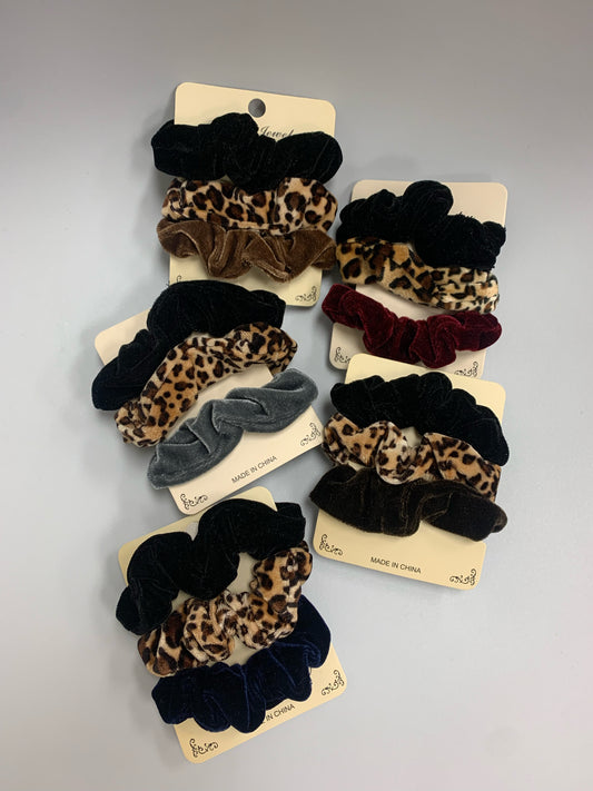 3 Pack Leopard Scrunchies