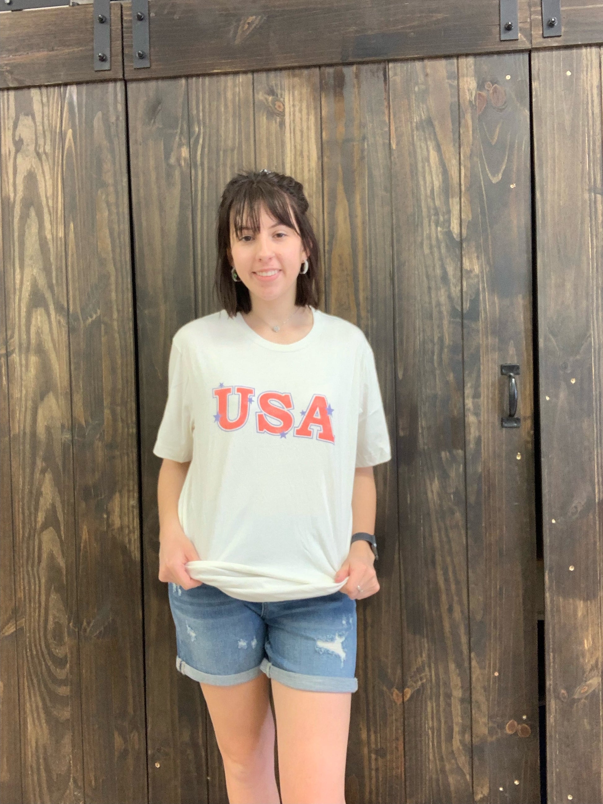 USA Graphic Tee Oat Collection