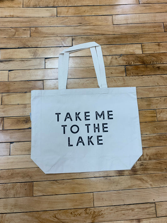 Take Me To The Lake Tote Bag Love You a Latte Shop