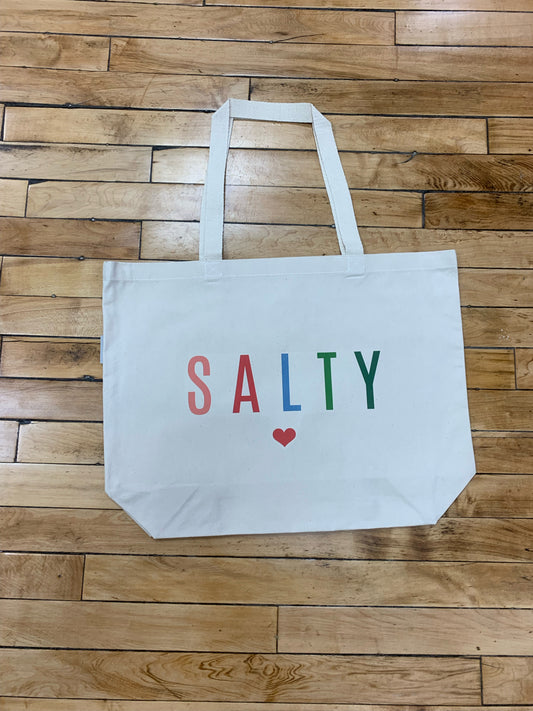 Colorful Salty Tote Bag Love You a Latte Shop