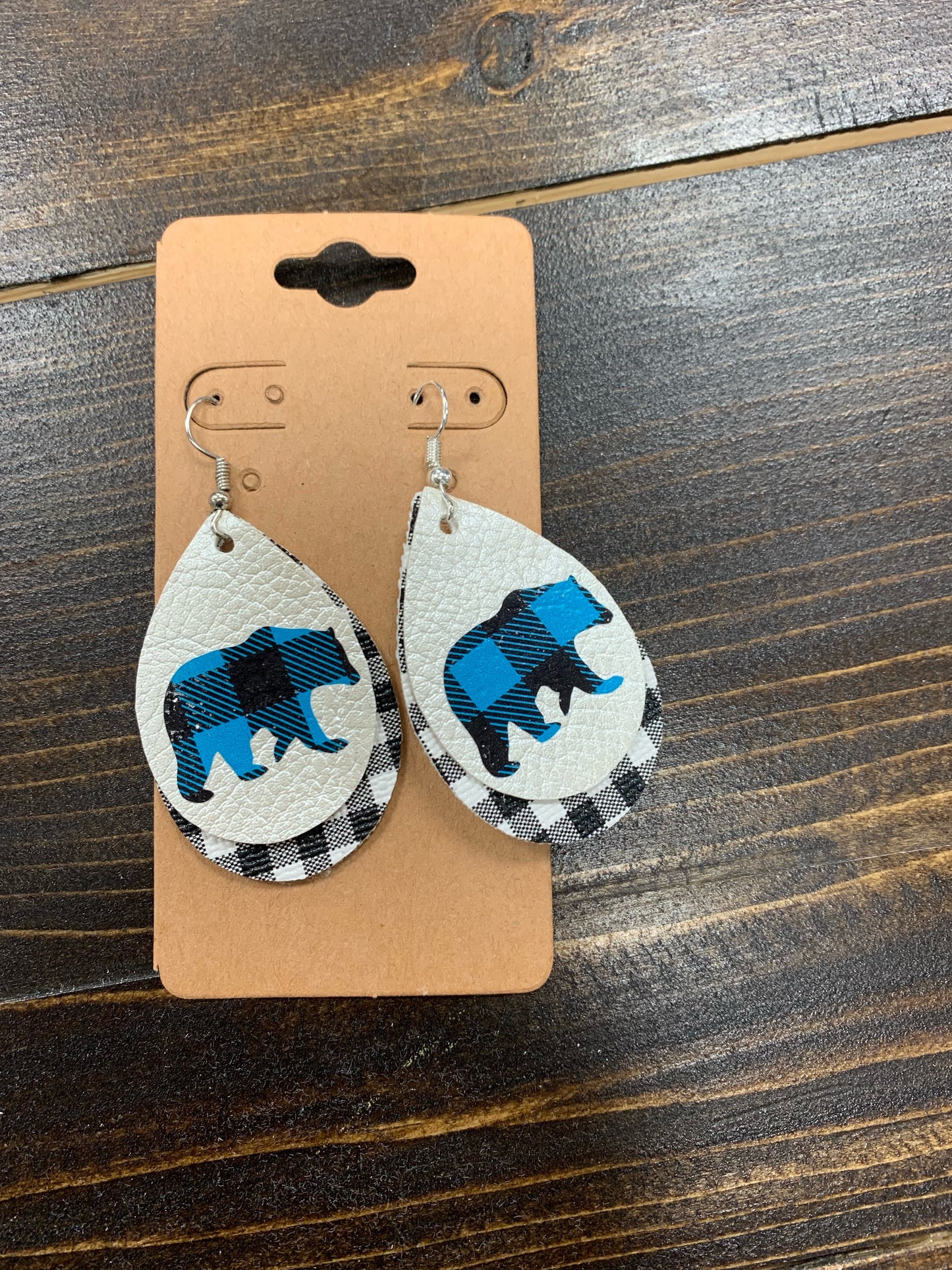 Blue Plaid Earrings