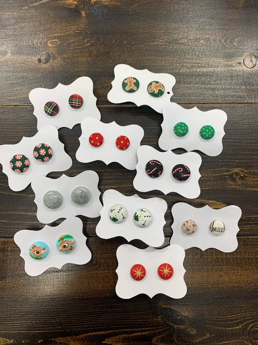 Stud Christmas Earrings