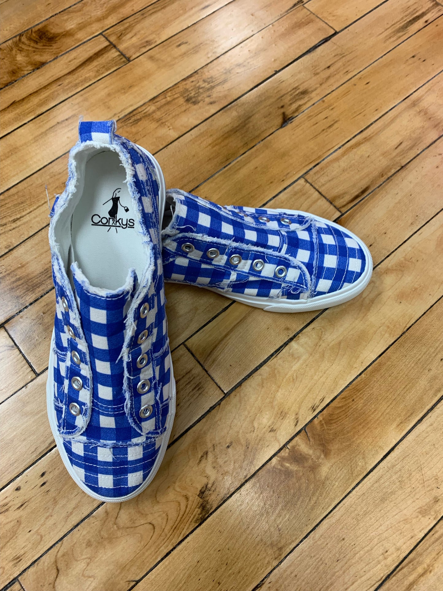 Babalu Corkys - Blue Gingham Corkys