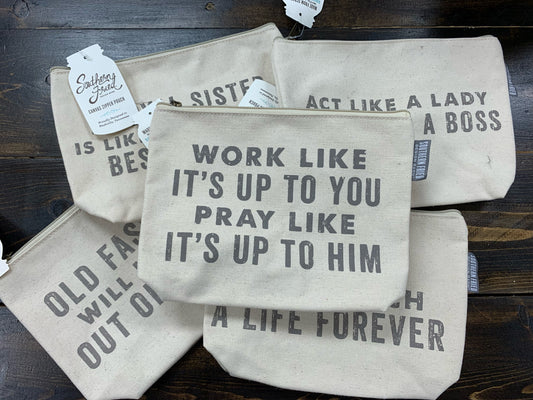 Canvas Zipper Pouch Shop All Around Divas