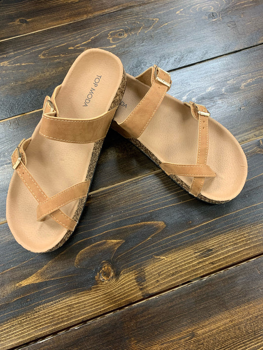 Amara Sandal - Tan Top Moda