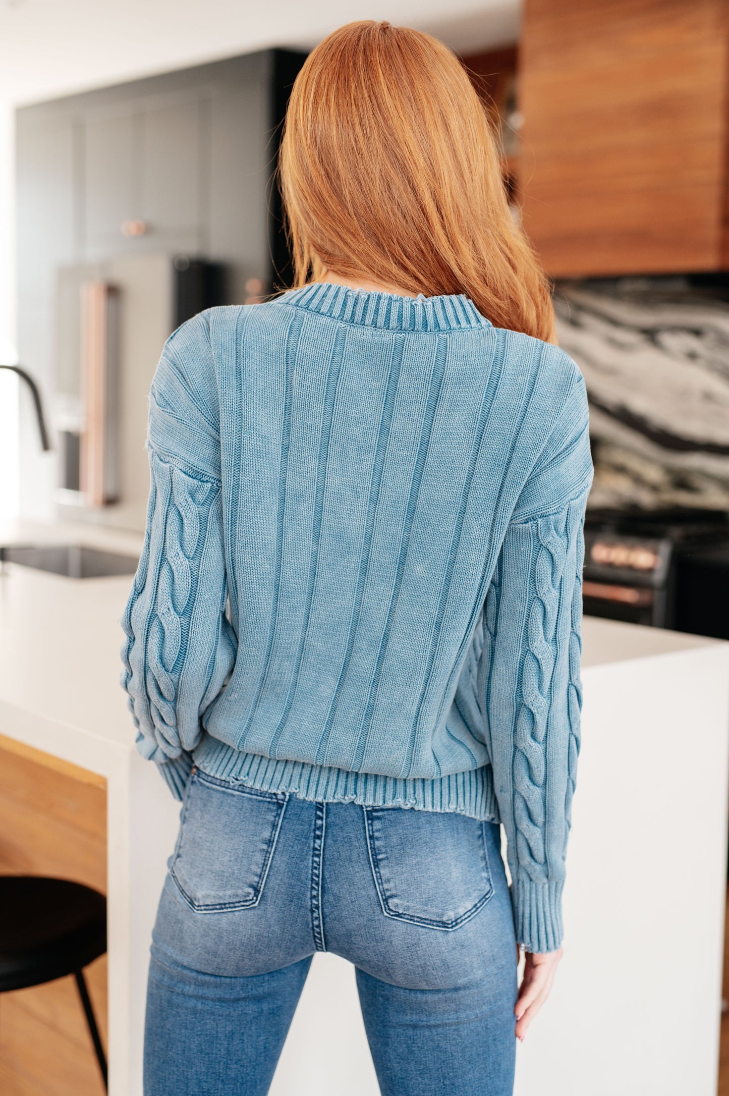 In the Right Direction Cable Knit Sweater