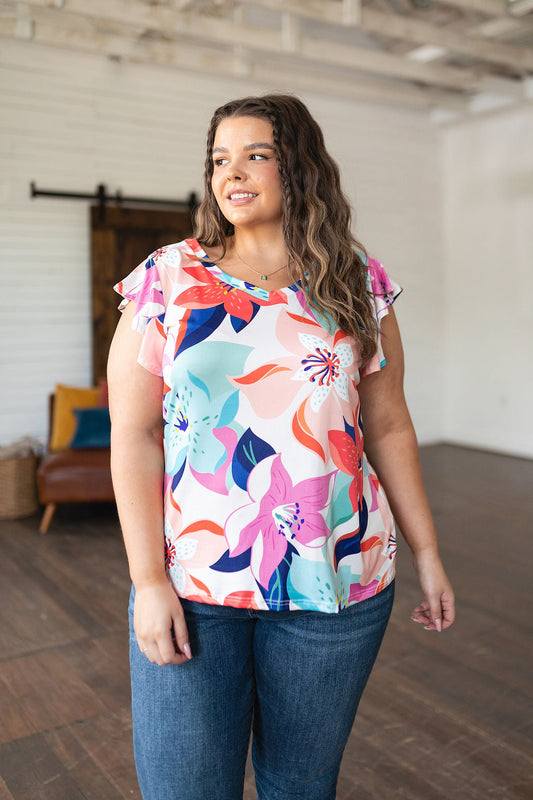 Impossible to Ignore Floral Blouse - Shop All Around Divas