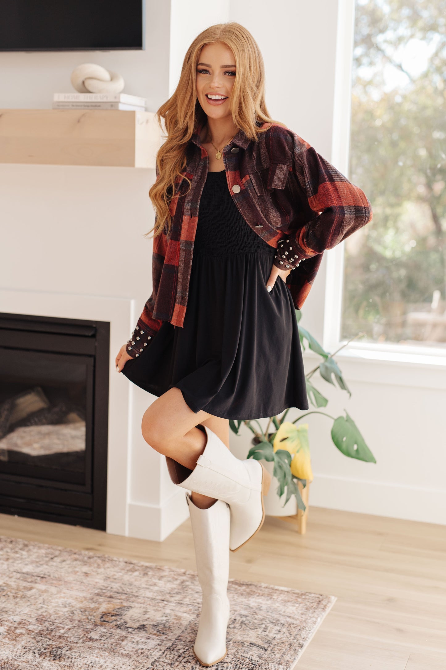 In the Thick of It Long Sleeve Skort Dress - Shop All Around Divas