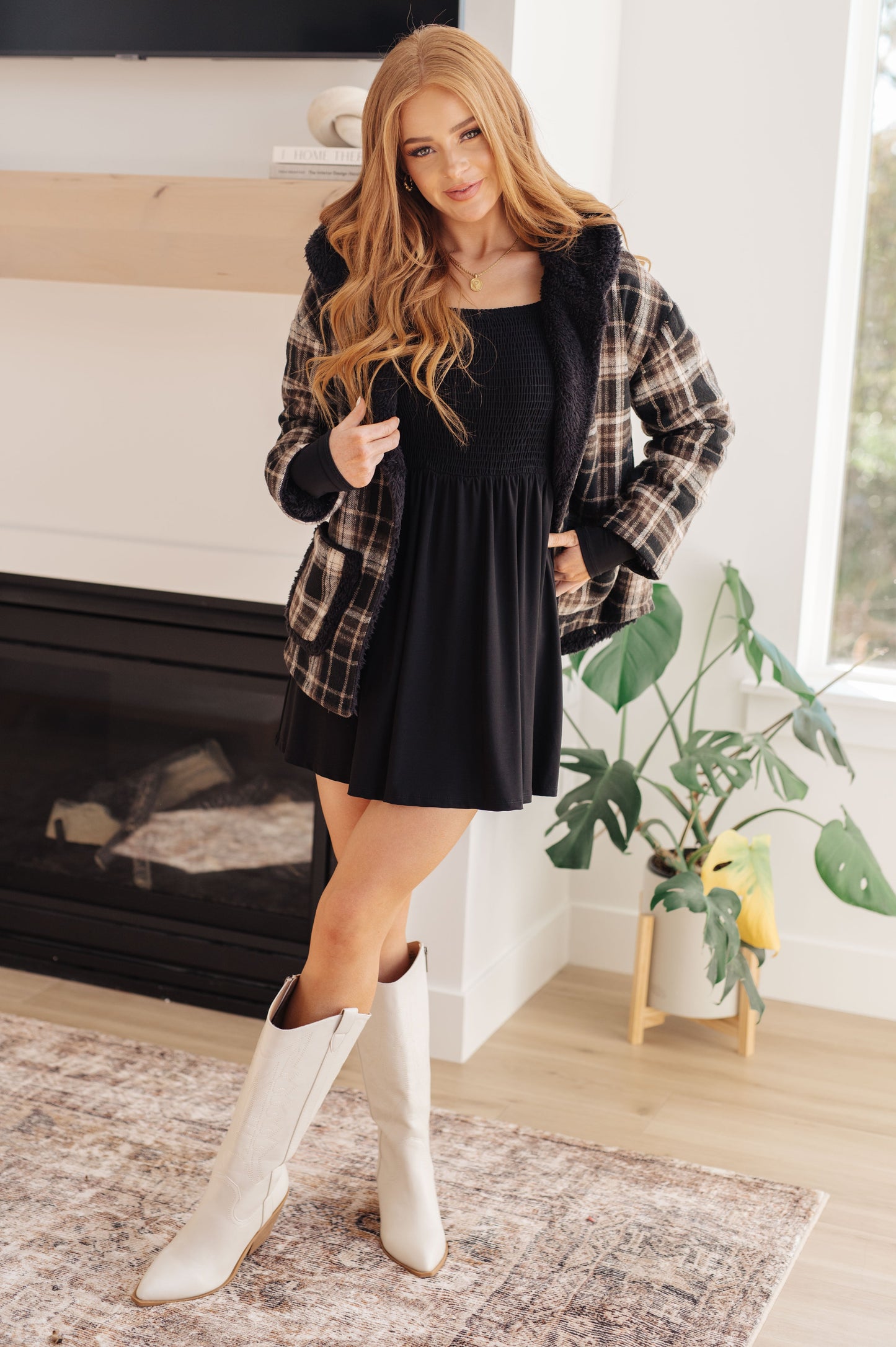 In the Thick of It Long Sleeve Skort Dress - Shop All Around Divas