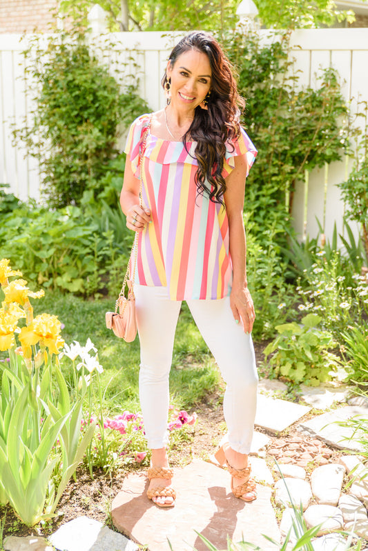 It's Electric Striped Shirt - Shop All Around Divas