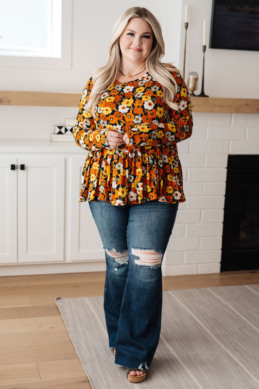 Let's Get Going Floral Babydoll Top - Shop All Around Divas