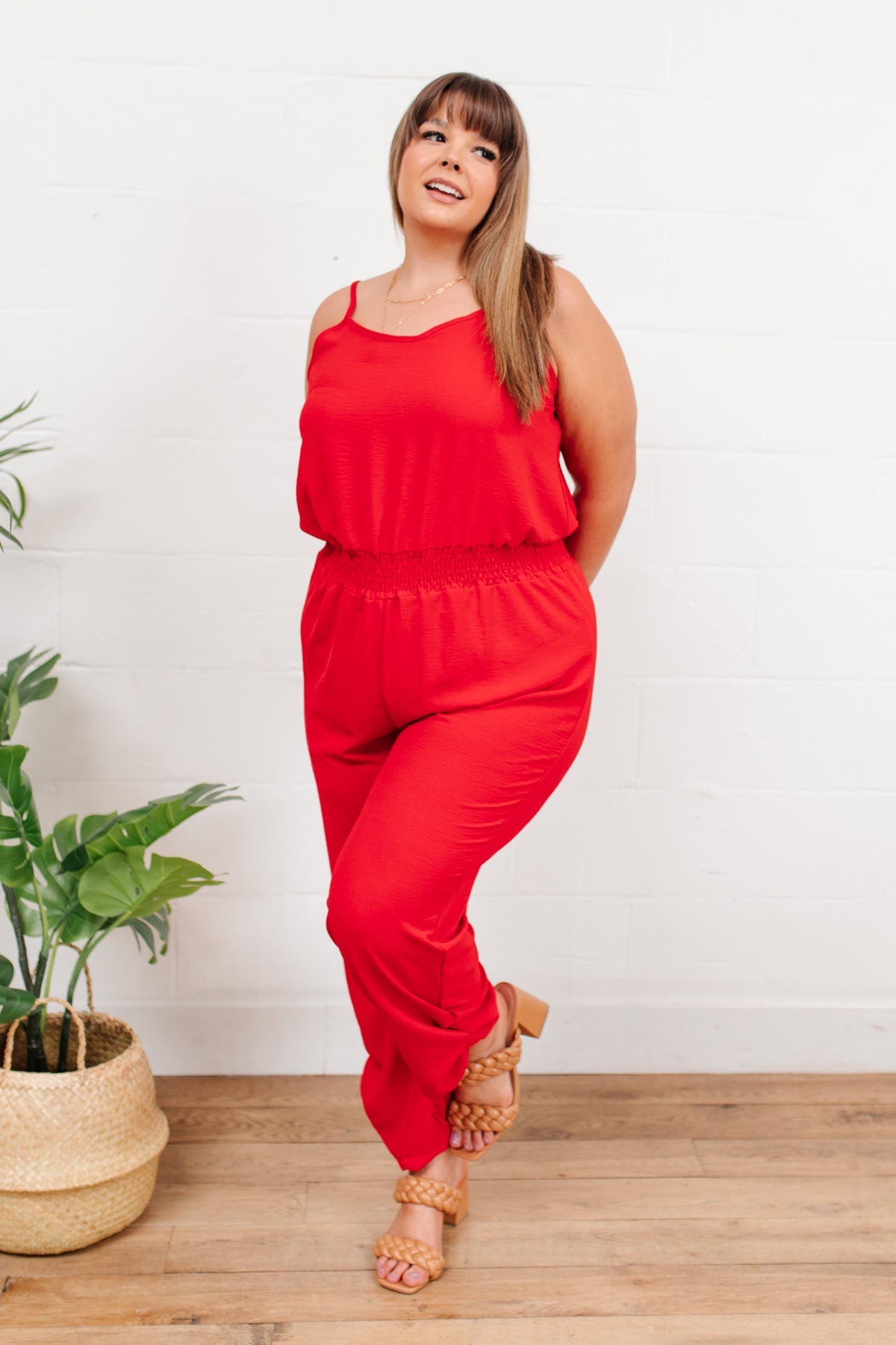 Livin' The Dream Jumpsuit in Red - Shop All Around Divas