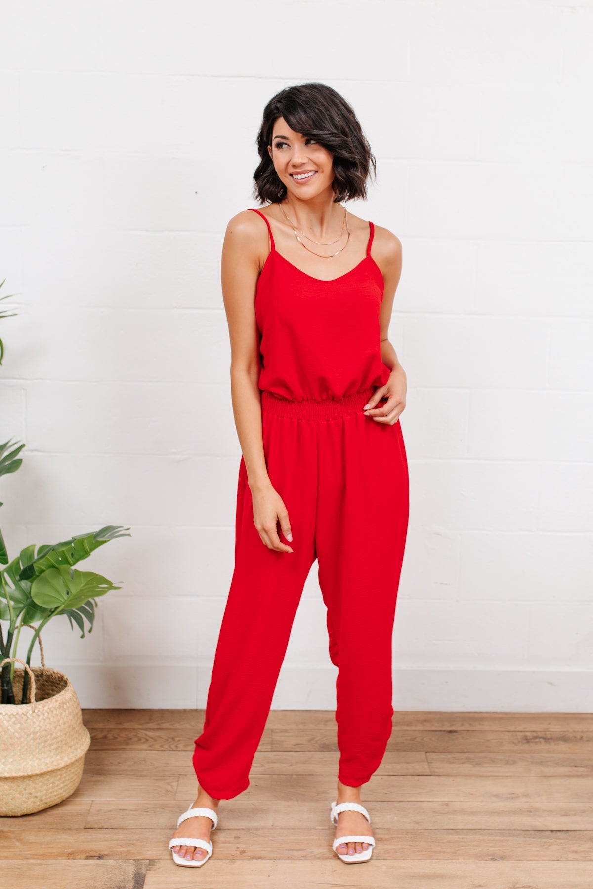 Livin' The Dream Jumpsuit in Red - Shop All Around Divas