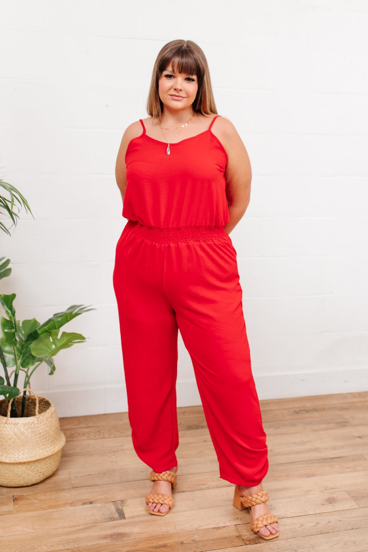 Livin' The Dream Jumpsuit in Red - Shop All Around Divas