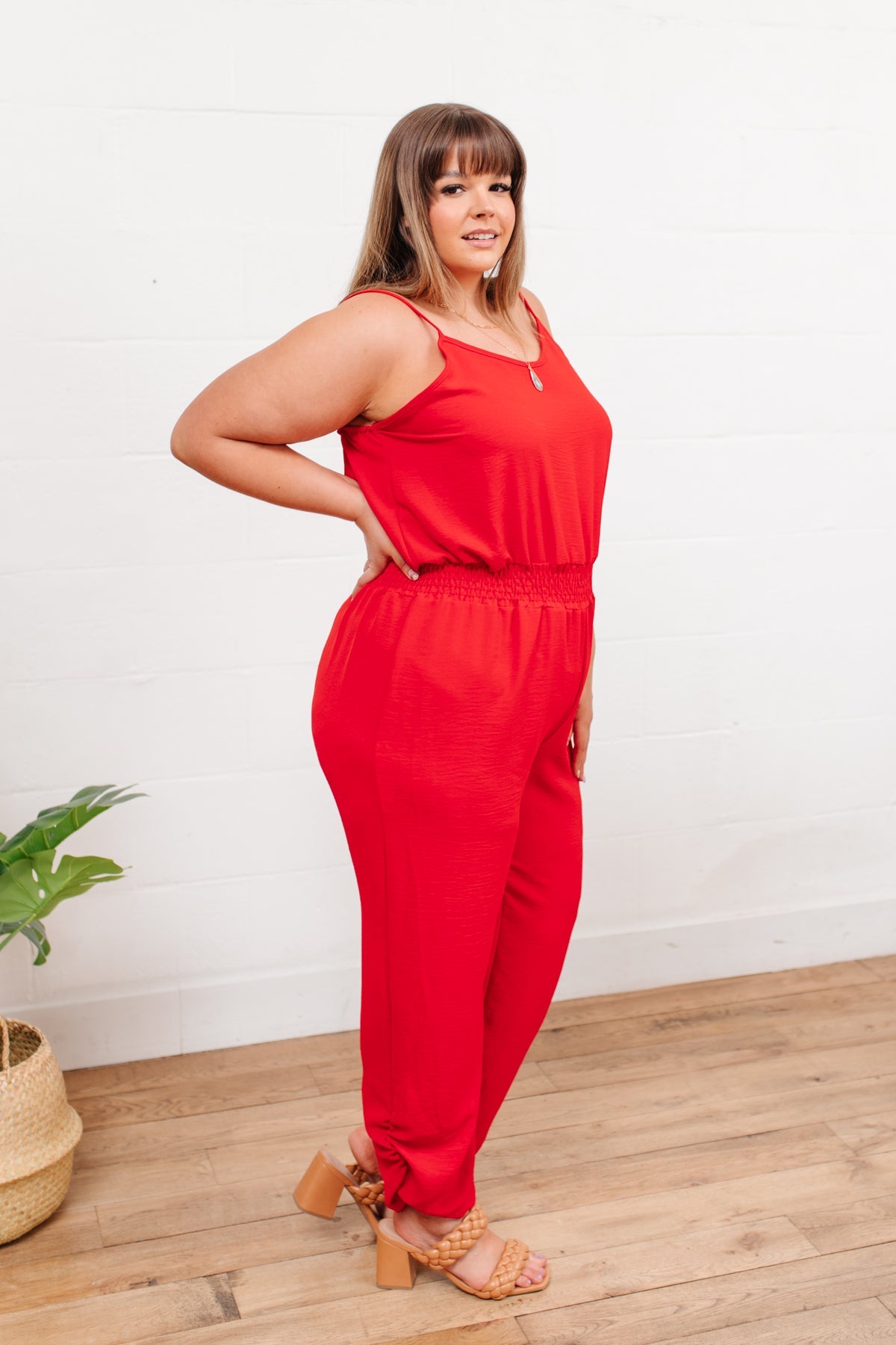 Livin' The Dream Jumpsuit in Red - Shop All Around Divas