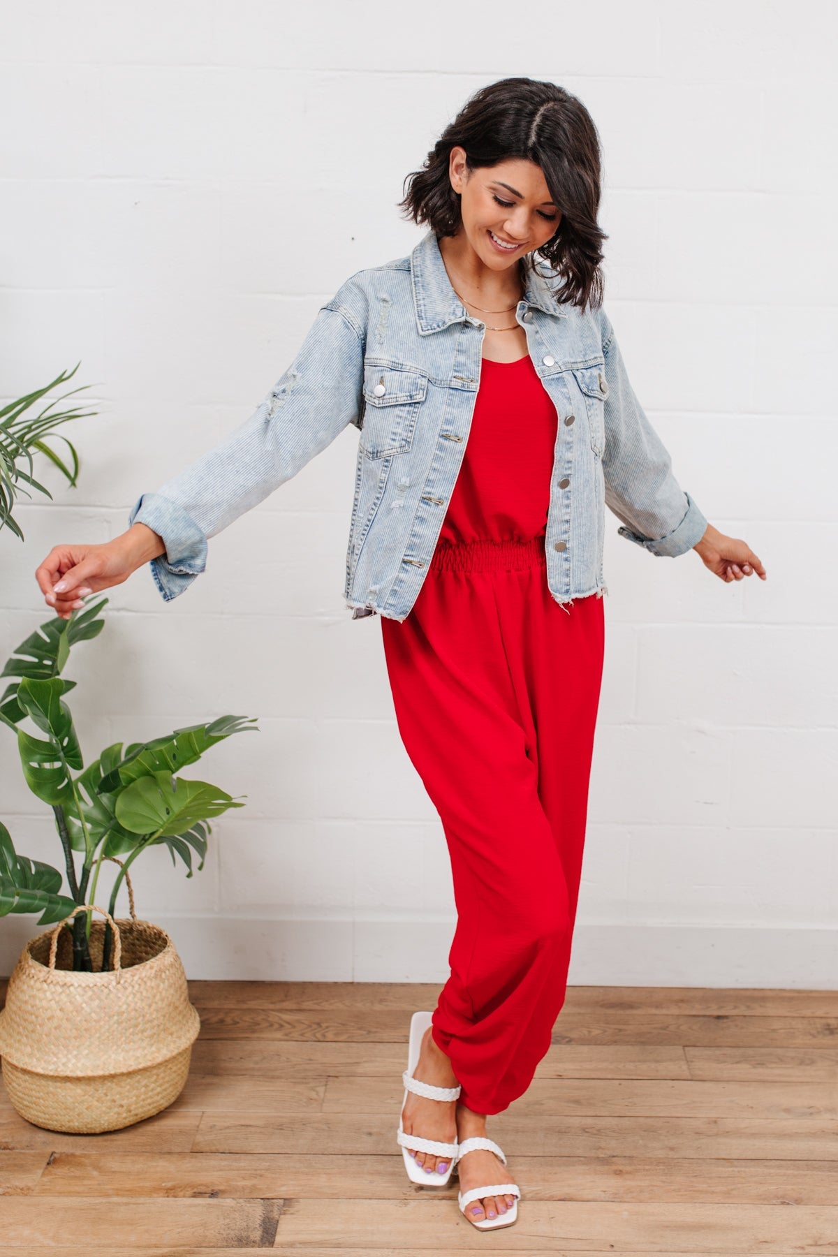 Livin' The Dream Jumpsuit in Red - Shop All Around Divas