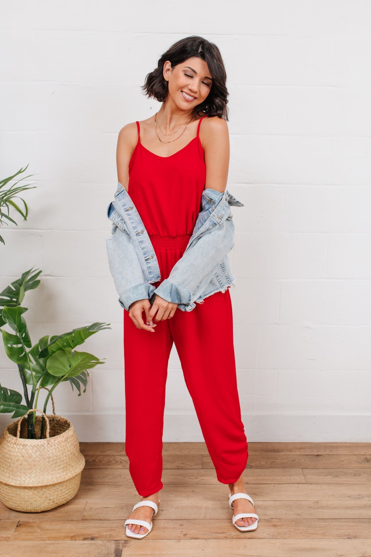 Livin' The Dream Jumpsuit in Red - Shop All Around Divas