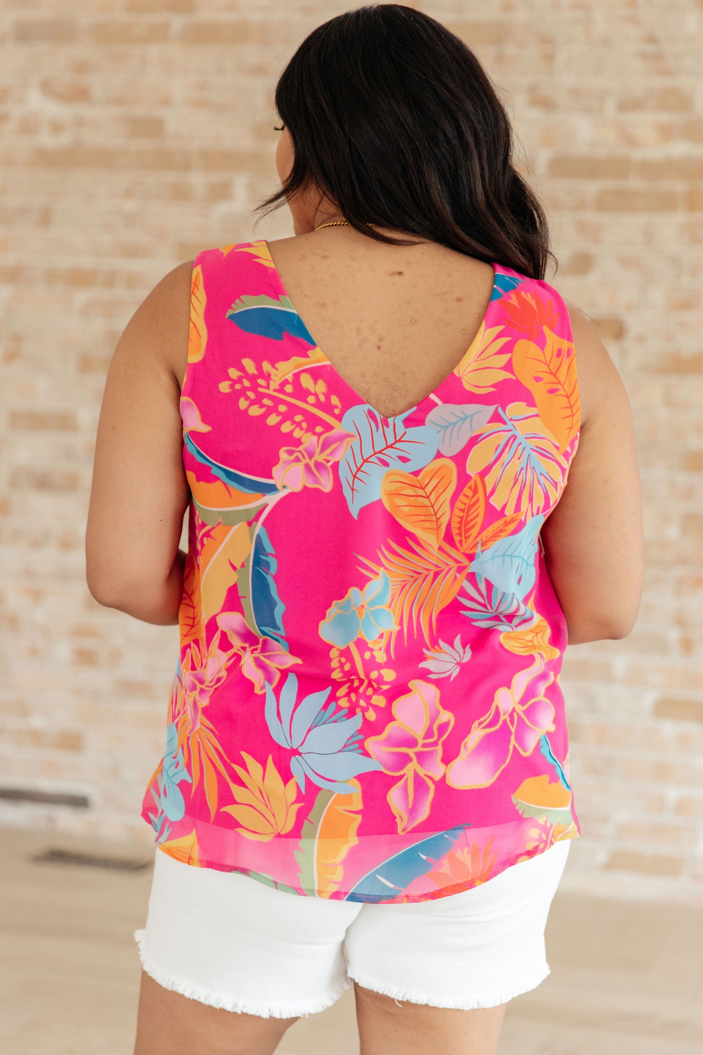 Love Me Like You Do Floral Sleeveless Blouse - Shop All Around Divas