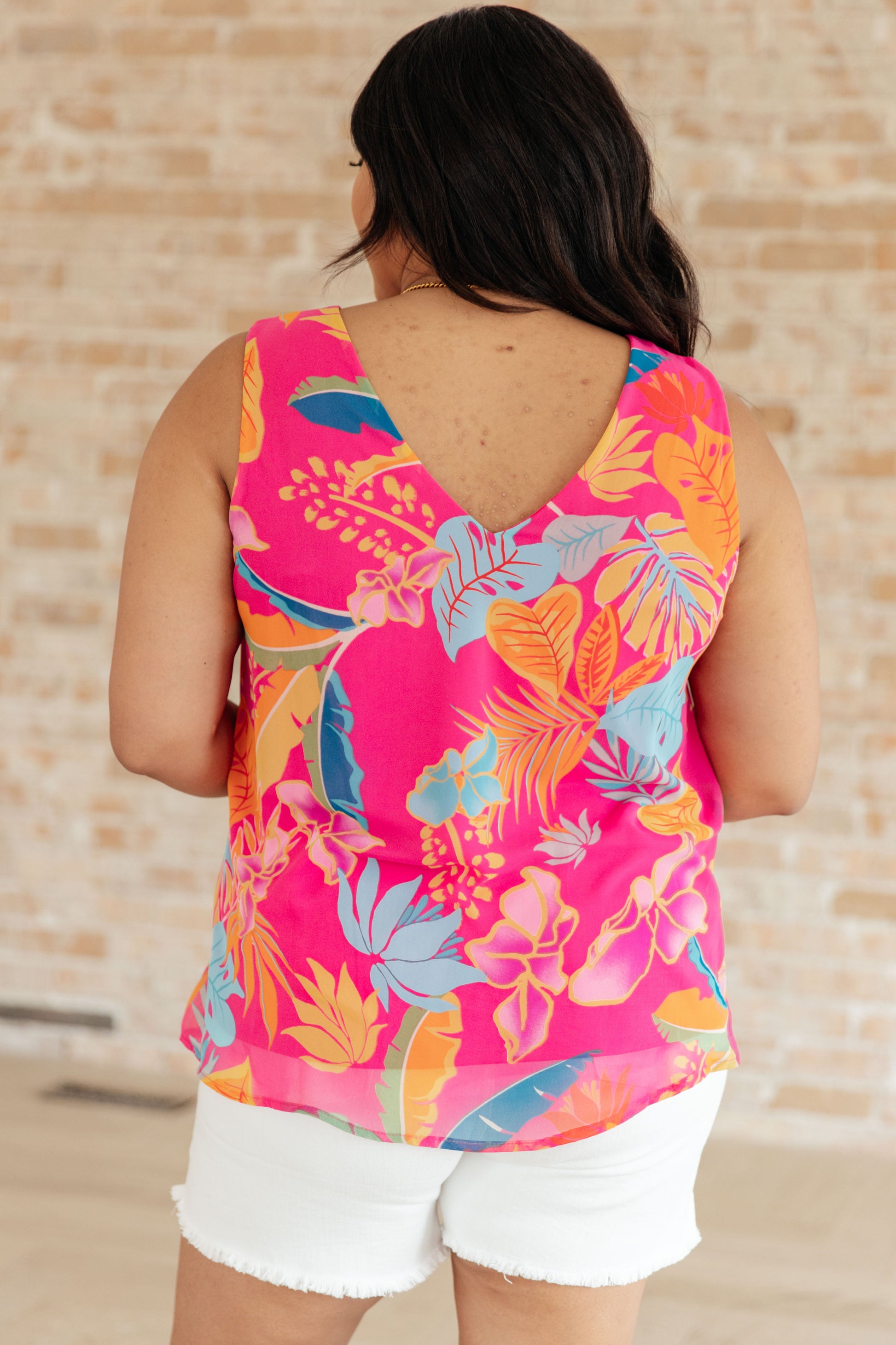 Love Me Like You Do Floral Sleeveless Blouse - Shop All Around Divas