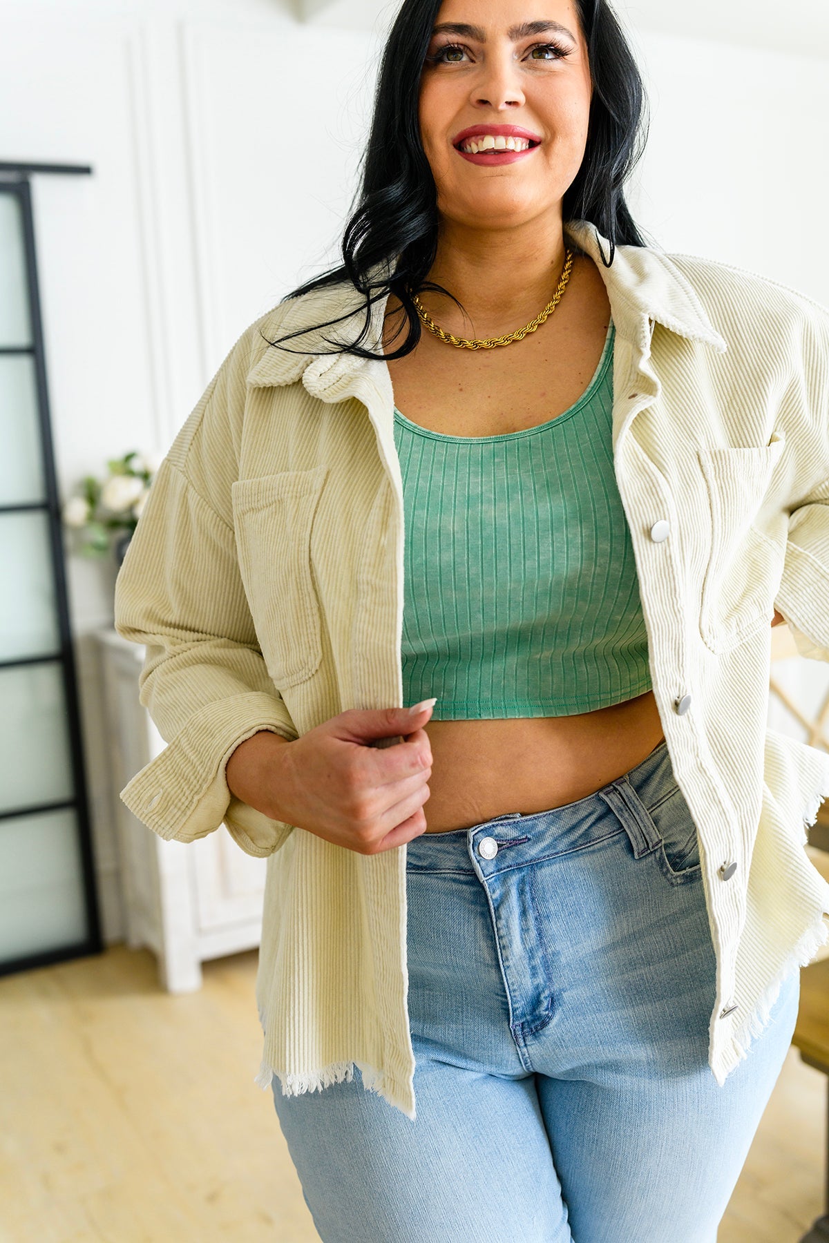 Get On My Level Cropped Cami in Mint - Shop All Around Divas