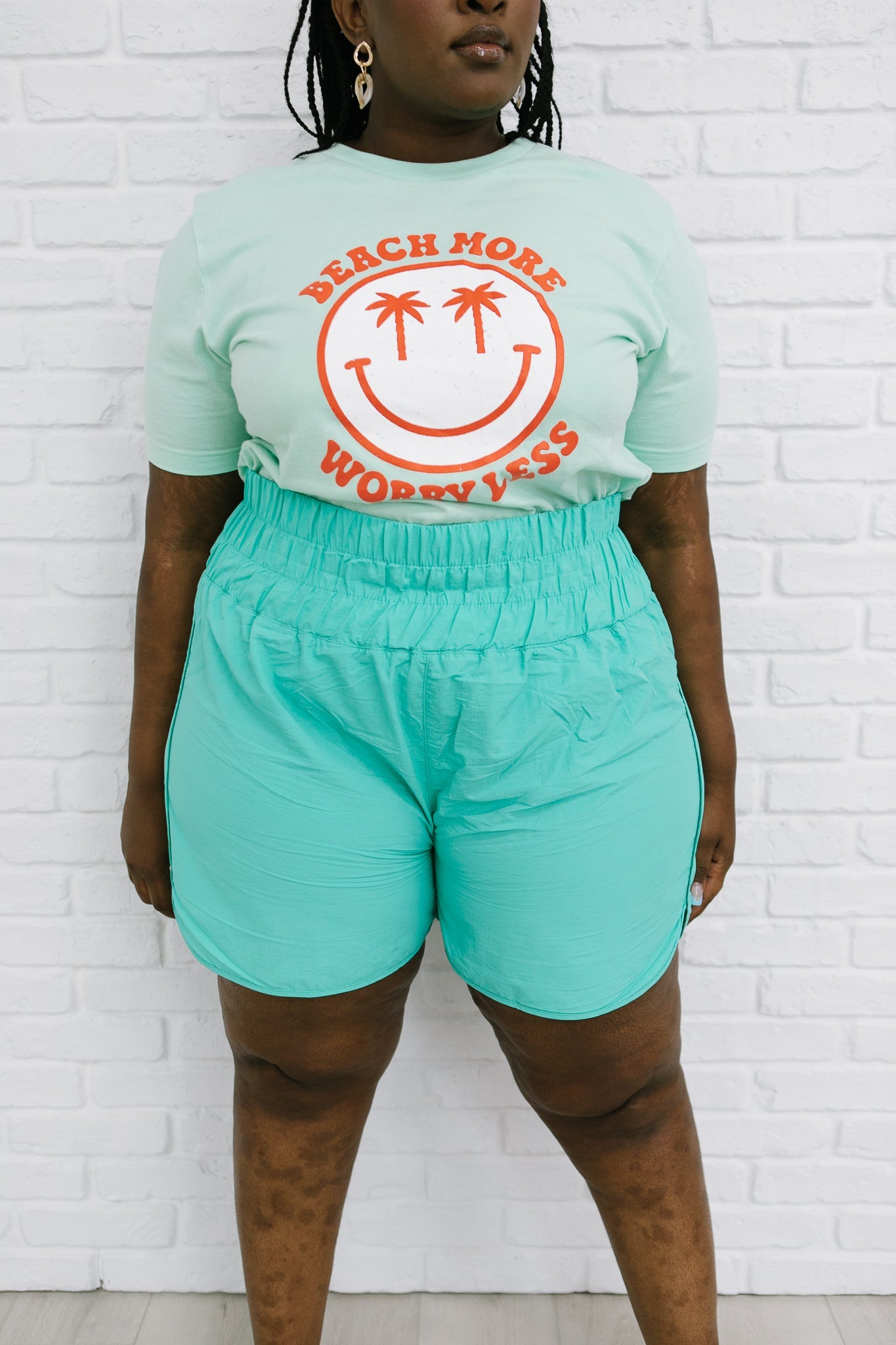 Potential Energy Shorts in Mint - Shop All Around Divas