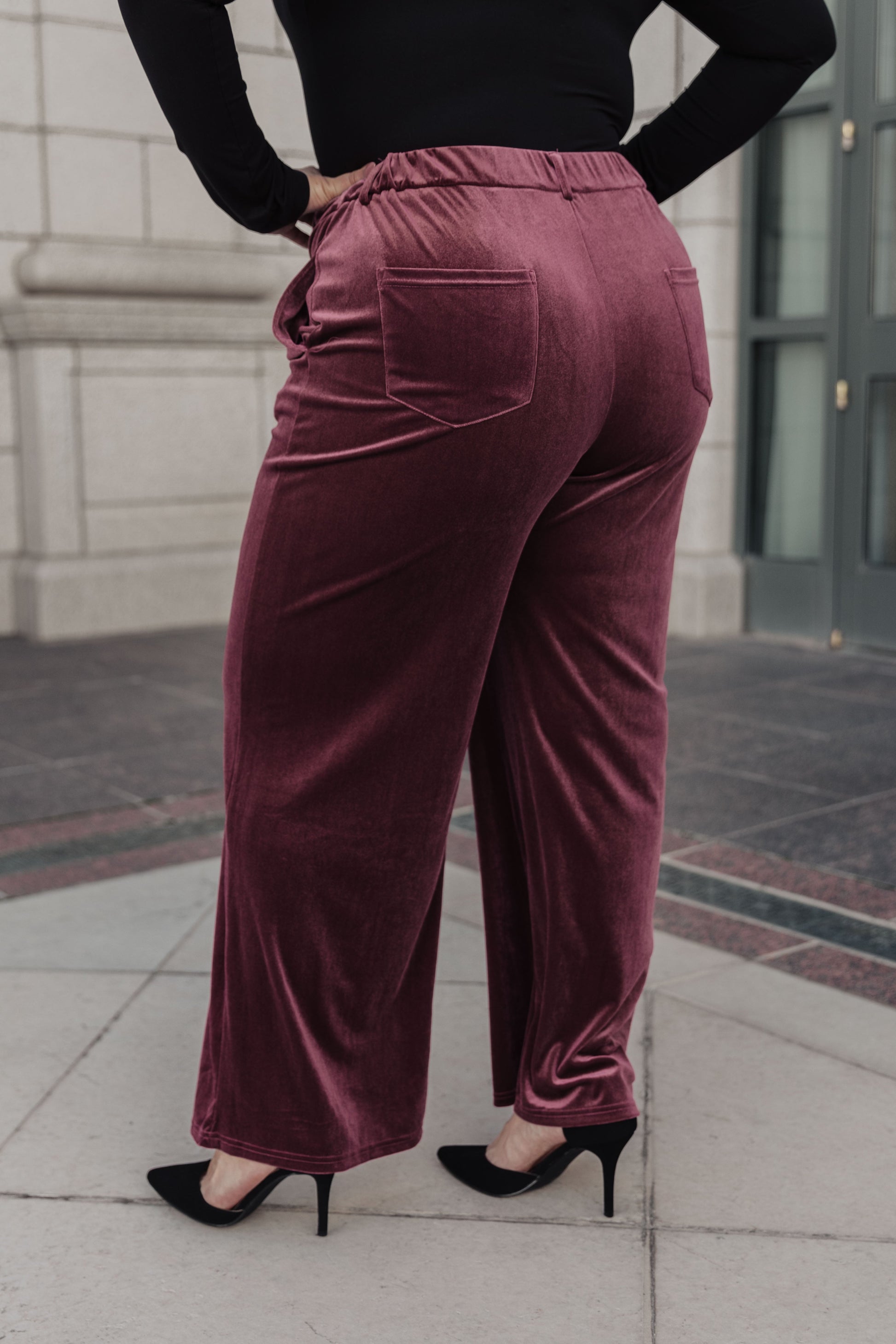 High Society Velvet Wide Leg Trousers - Shop All Around Divas