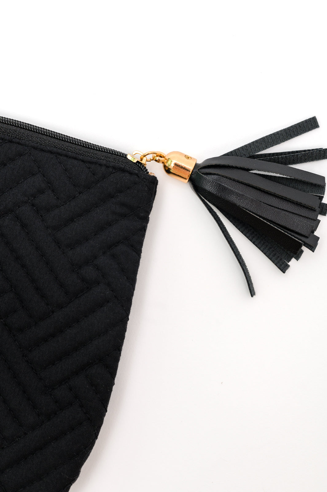 Quilted Travel Zip Pouch in Black - Shop All Around Divas