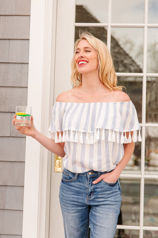 Set Yourself Free Striped Top - Shop All Around Divas