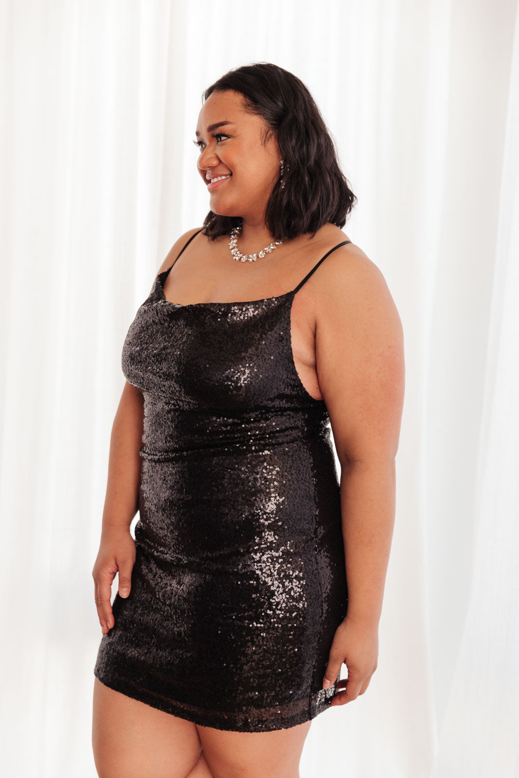 Shining in Sequins Dress in Black - Shop All Around Divas