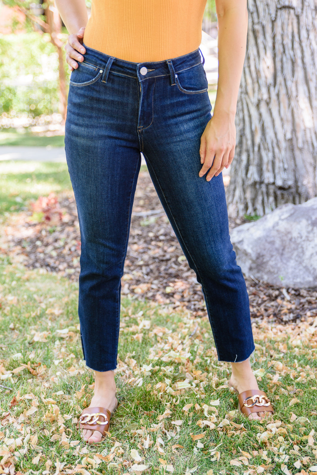 Sofia Dark Wash Jeans - Risen - Shop All Around Divas