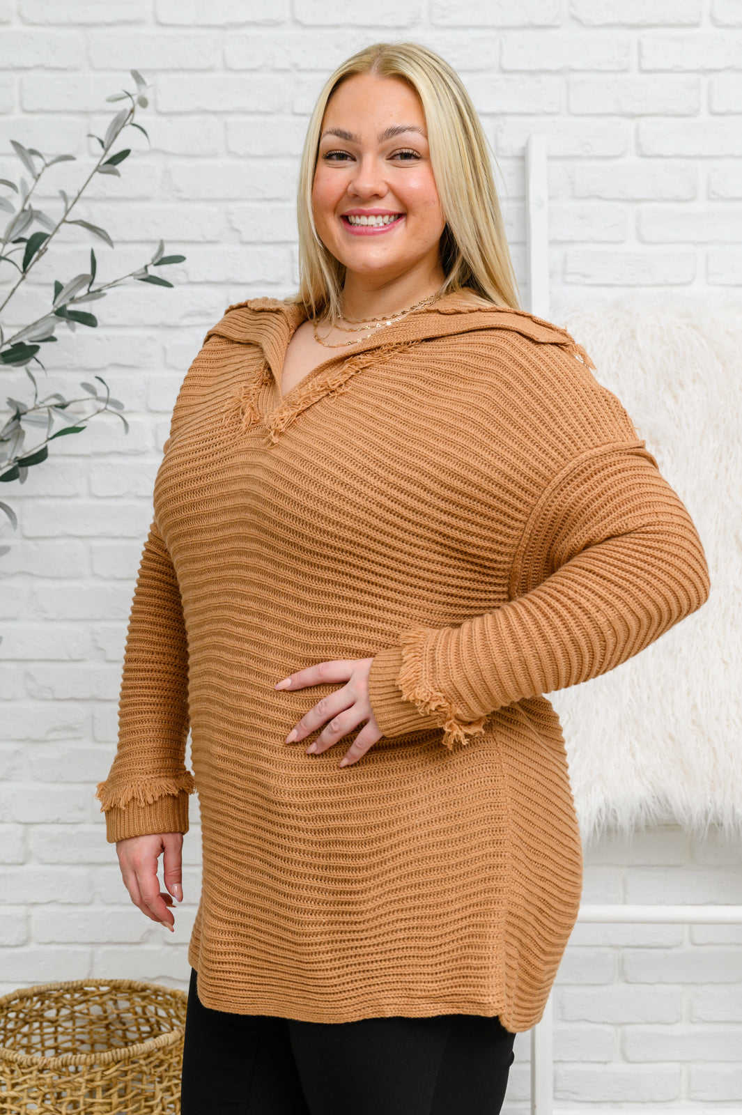 Travel Far & Wide Sweater in Taupe - Shop All Around Divas