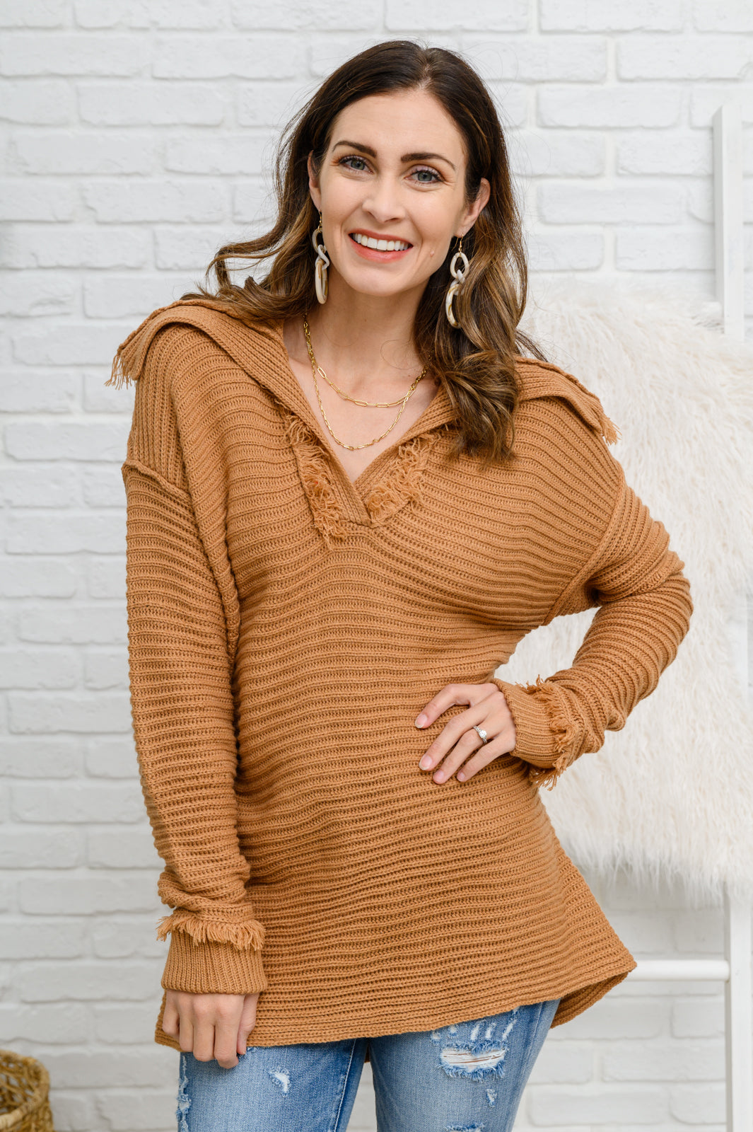 Travel Far & Wide Sweater in Taupe - Shop All Around Divas