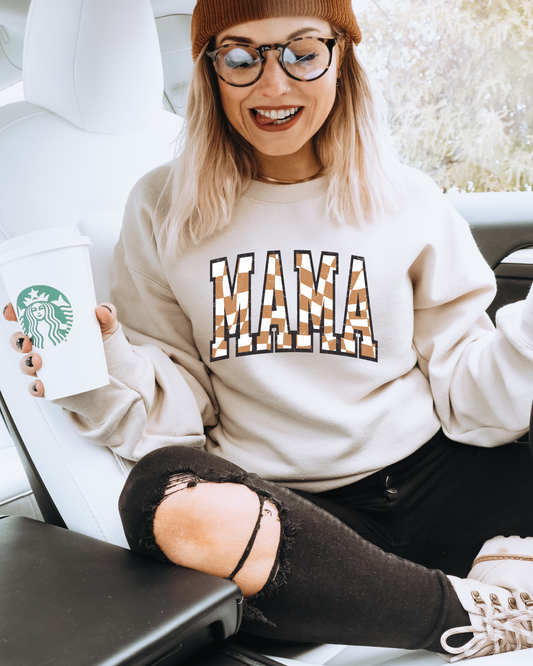 MAMA CHECK SWEATSHIRT - 3 Colors - Shop All Around Divas