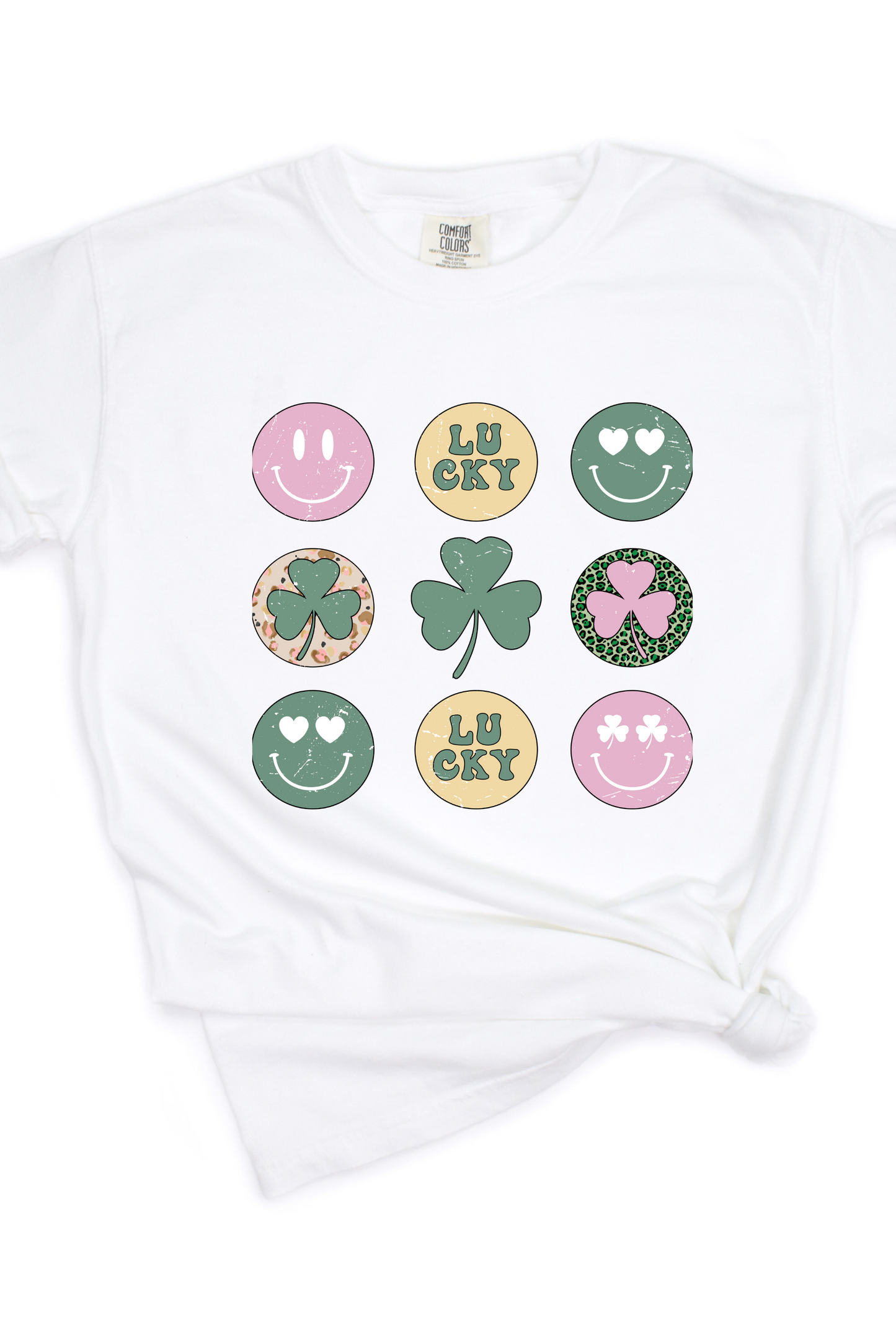 RETRO LUCKY SHAMROCK TEE (COMFORT COLORS) - 3 Colors