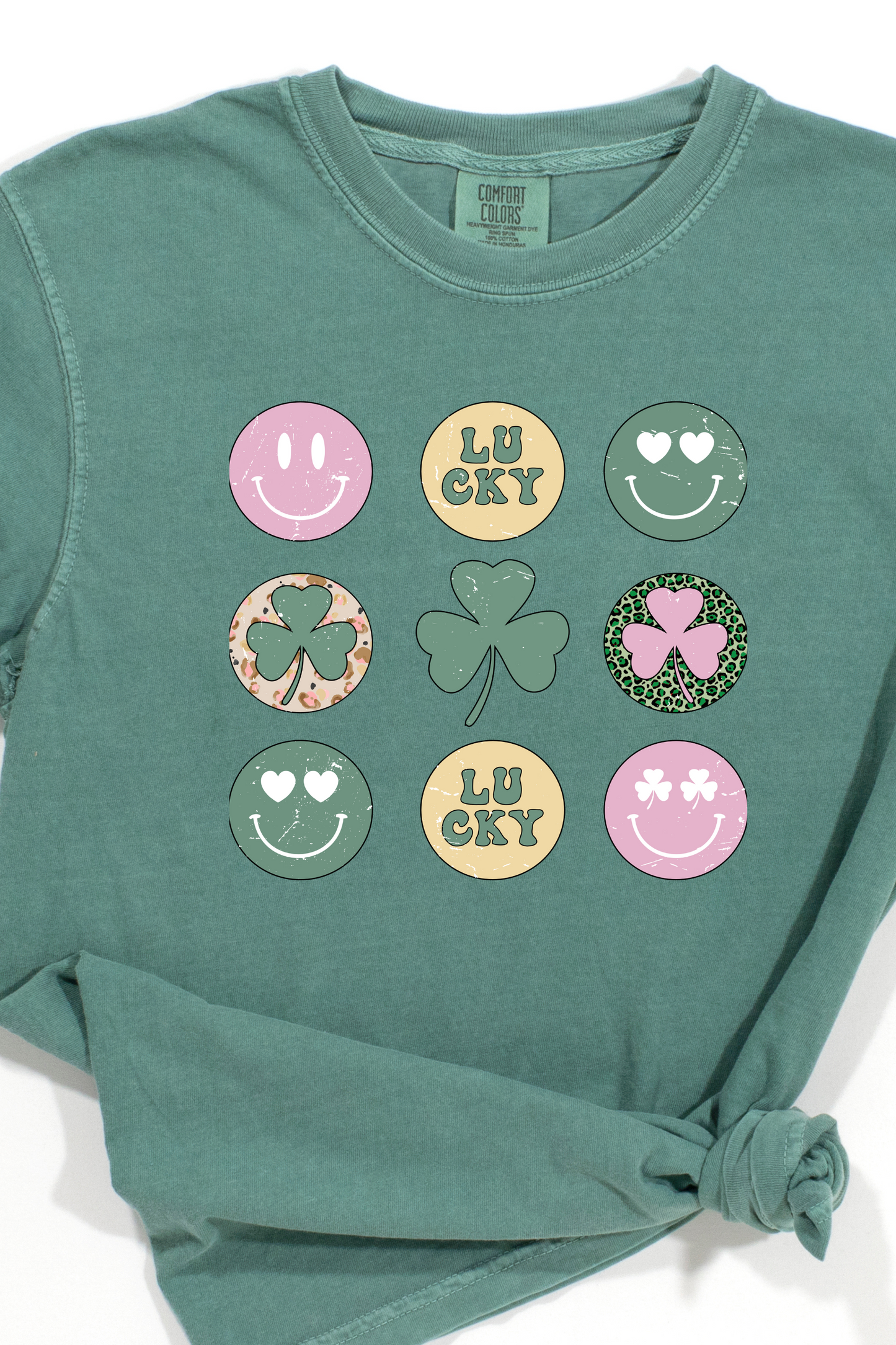 RETRO LUCKY SHAMROCK TEE (COMFORT COLORS) - 3 Colors