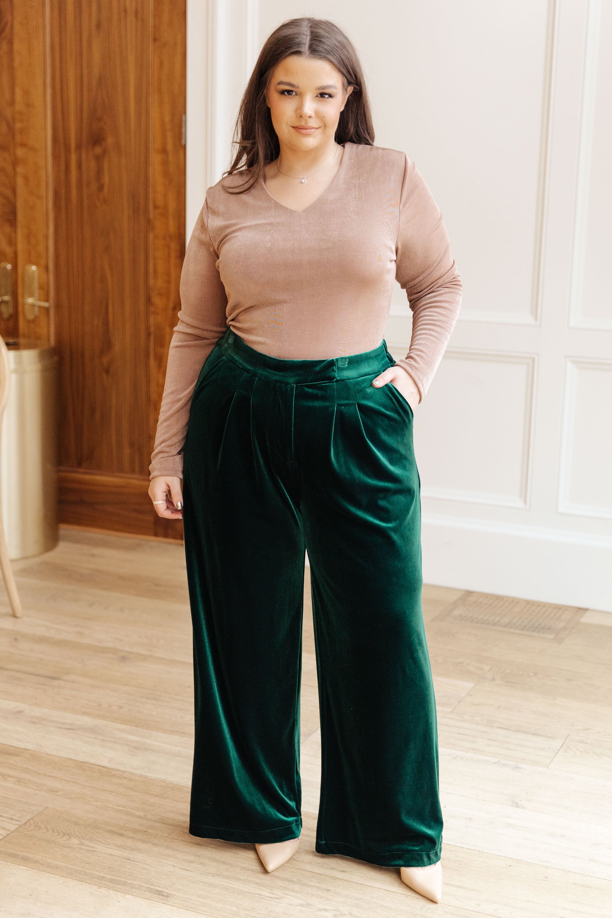 Velvet Elvis Wide Leg Velvet Pants - Shop All Around Divas