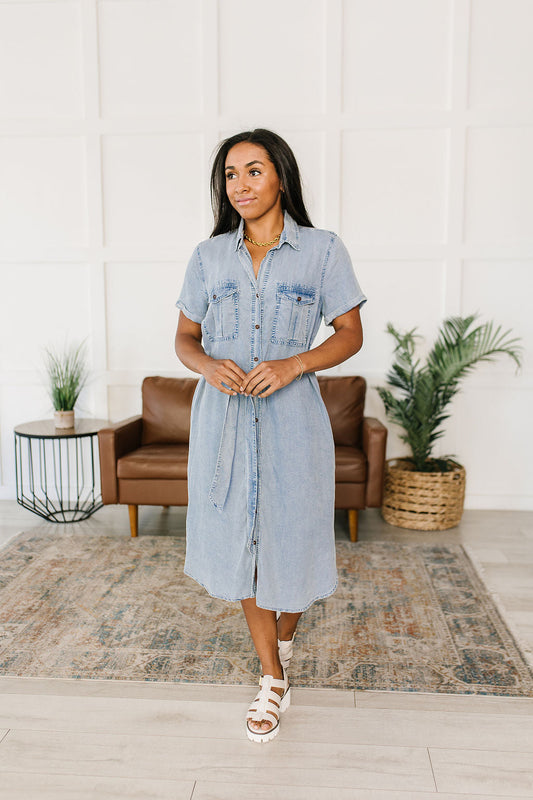 Wait For It Denim Shirtdress - Shop All Around Divas