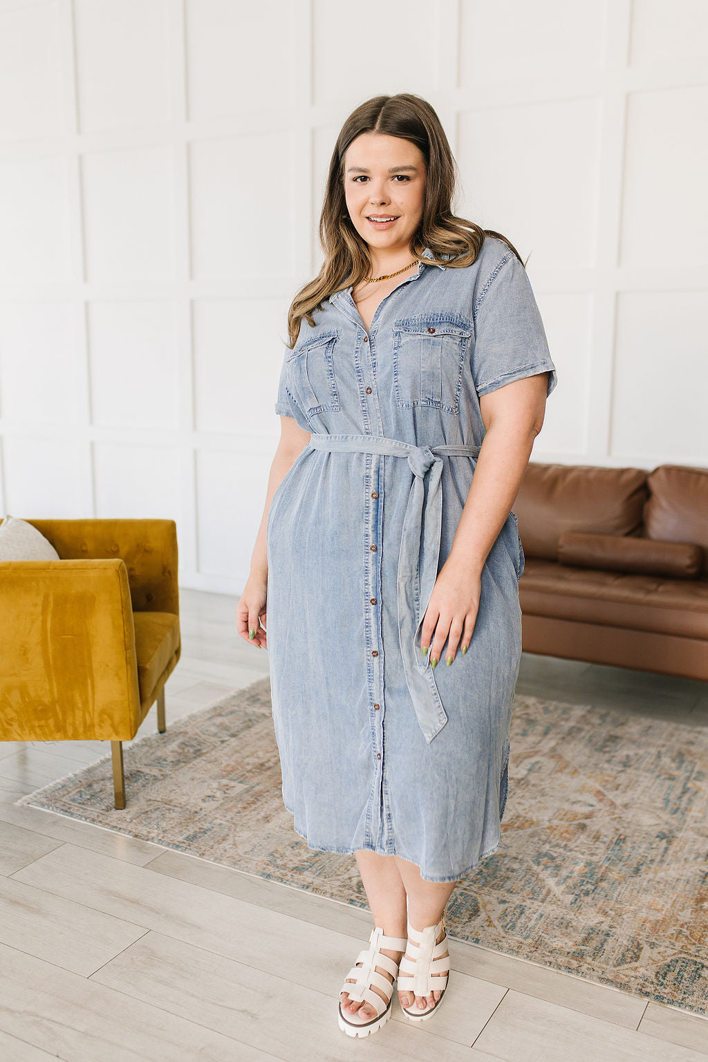 Wait For It Denim Shirtdress - Shop All Around Divas