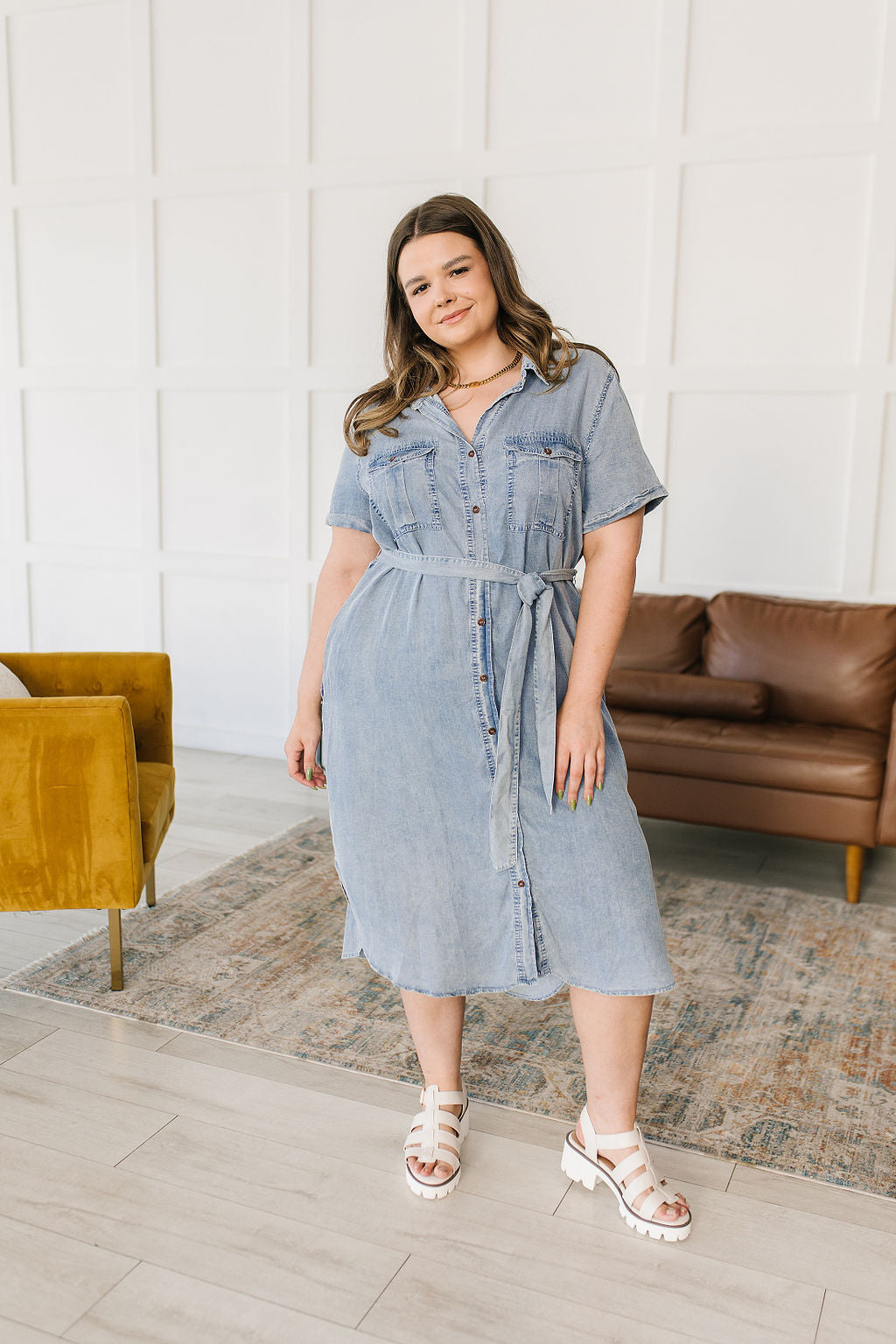 Wait For It Denim Shirtdress - Shop All Around Divas