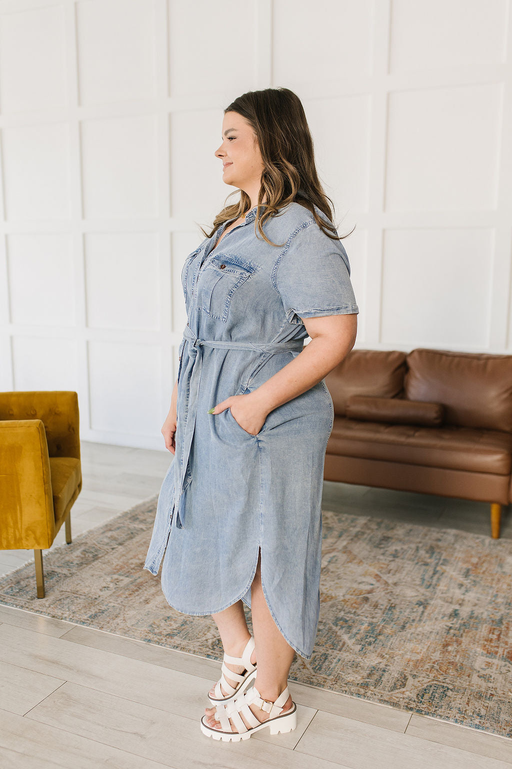 Wait For It Denim Shirtdress - Shop All Around Divas