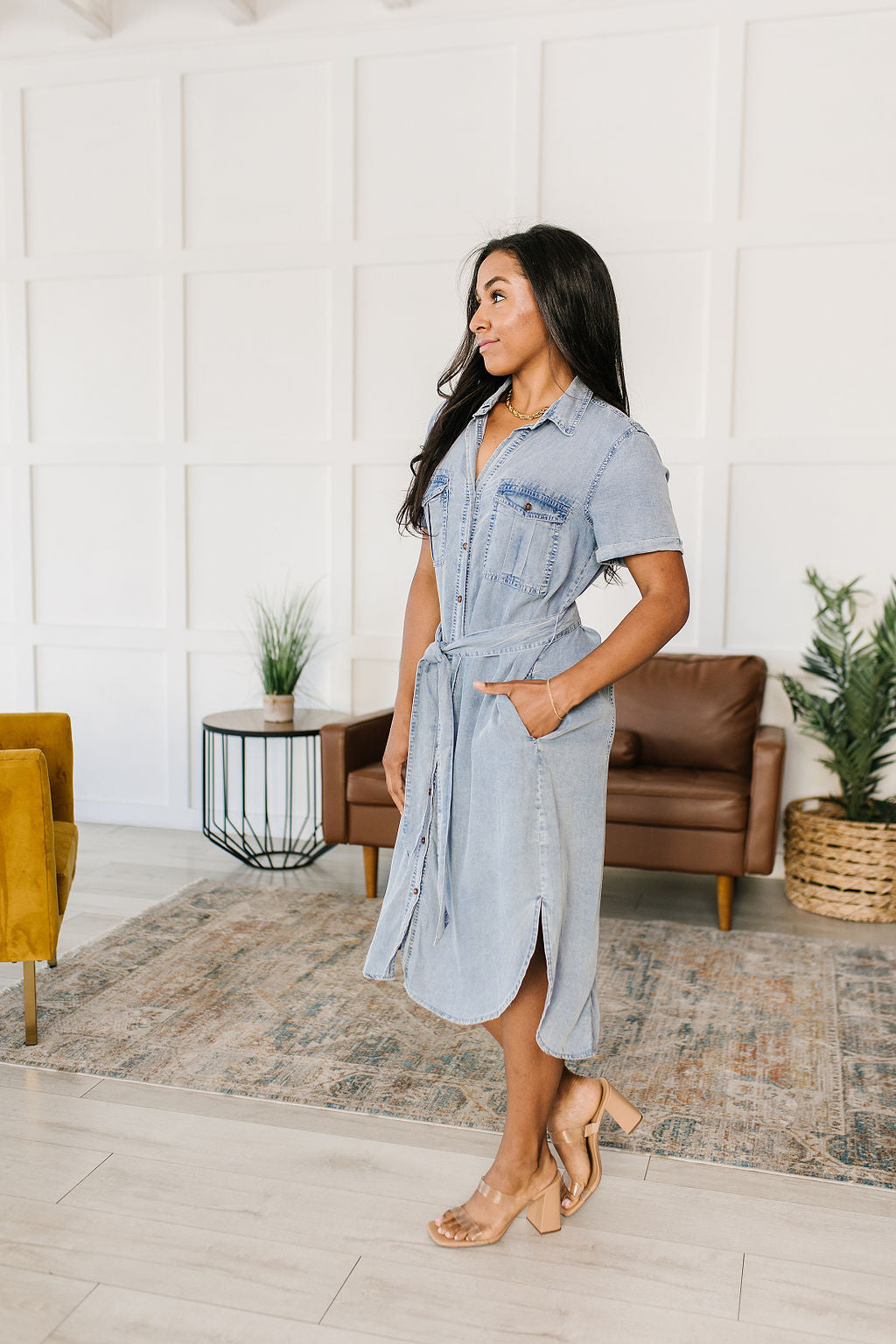 Wait For It Denim Shirtdress - Shop All Around Divas